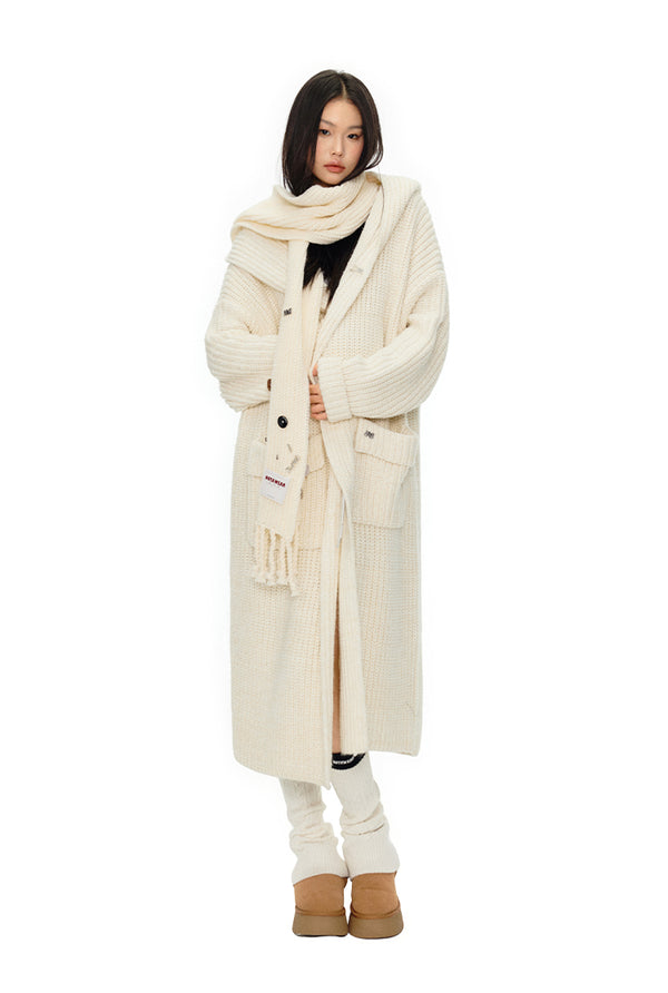 Thickened Long Hooded Oversized Coat