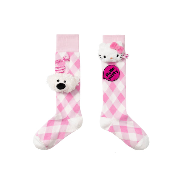 Hello Kitty Bear Plaid Socks