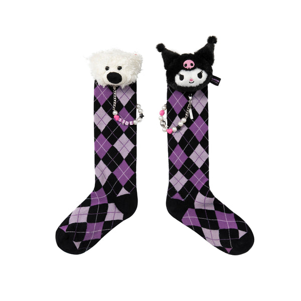 Kuromi Bear Chain Socks