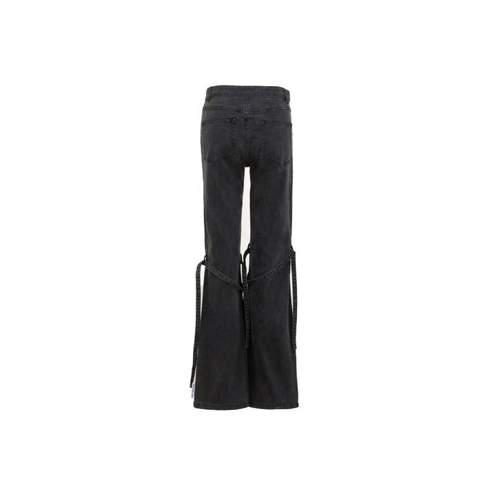 Black Strap-On Jeans - ANN ANDELMAN