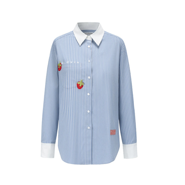 Blue Stripe Strawberry Shirt