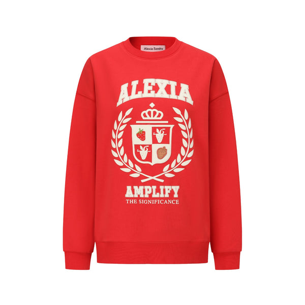 Red ALEXIA Strawberry Sweatshirt