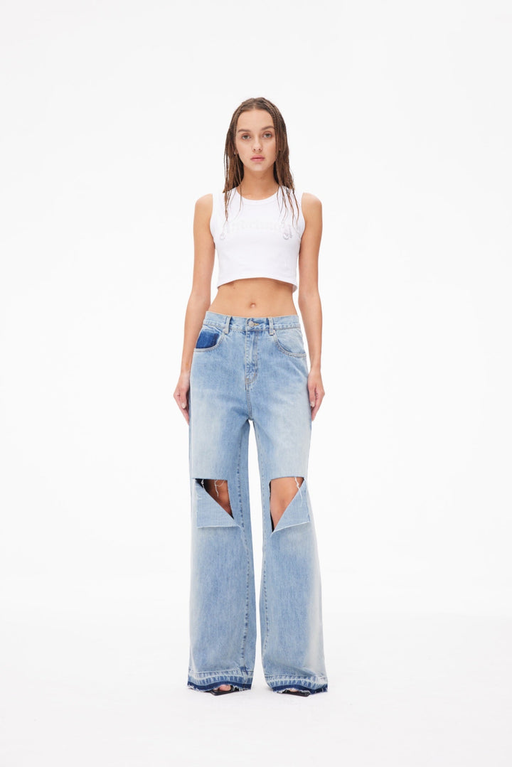 Ripped Jeans Blue - ANN ANDELMAN