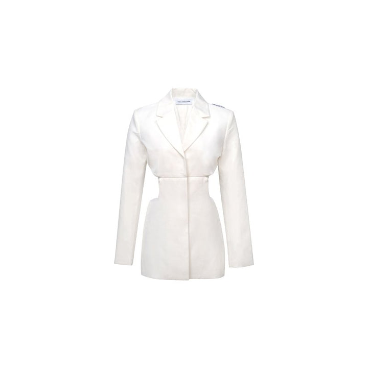 White Waist Cutout Suit - ANN ANDELMAN